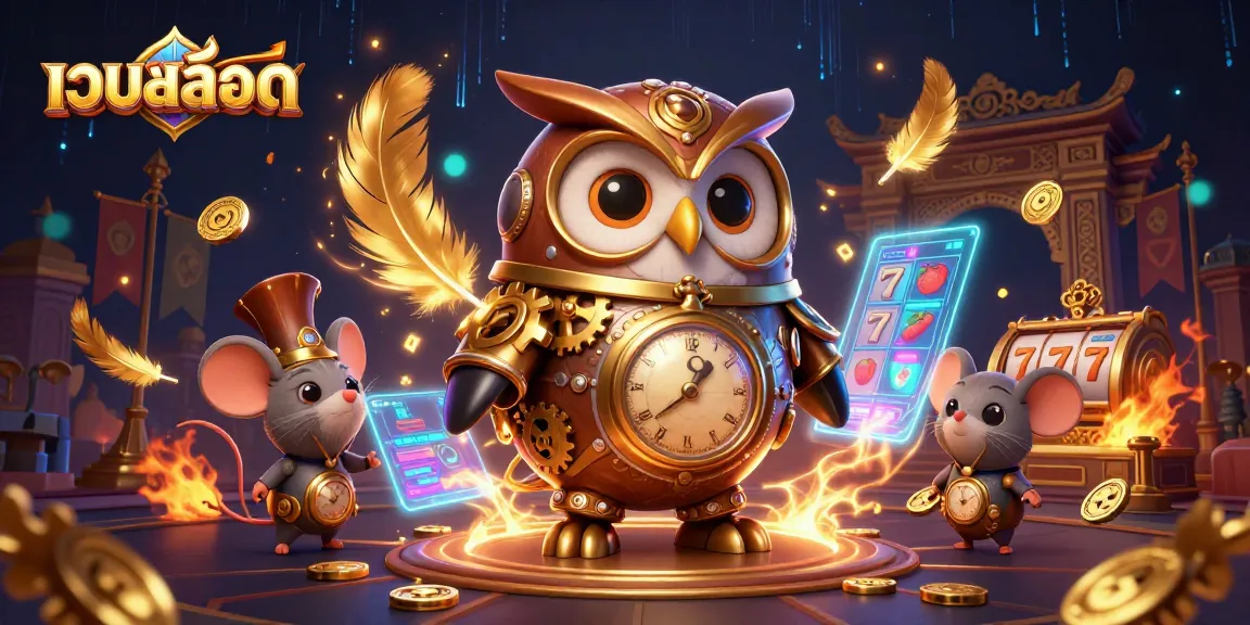 Engage with เว็บสล็อต through this vibrant 3D illustration showcasing dynamic casino action.