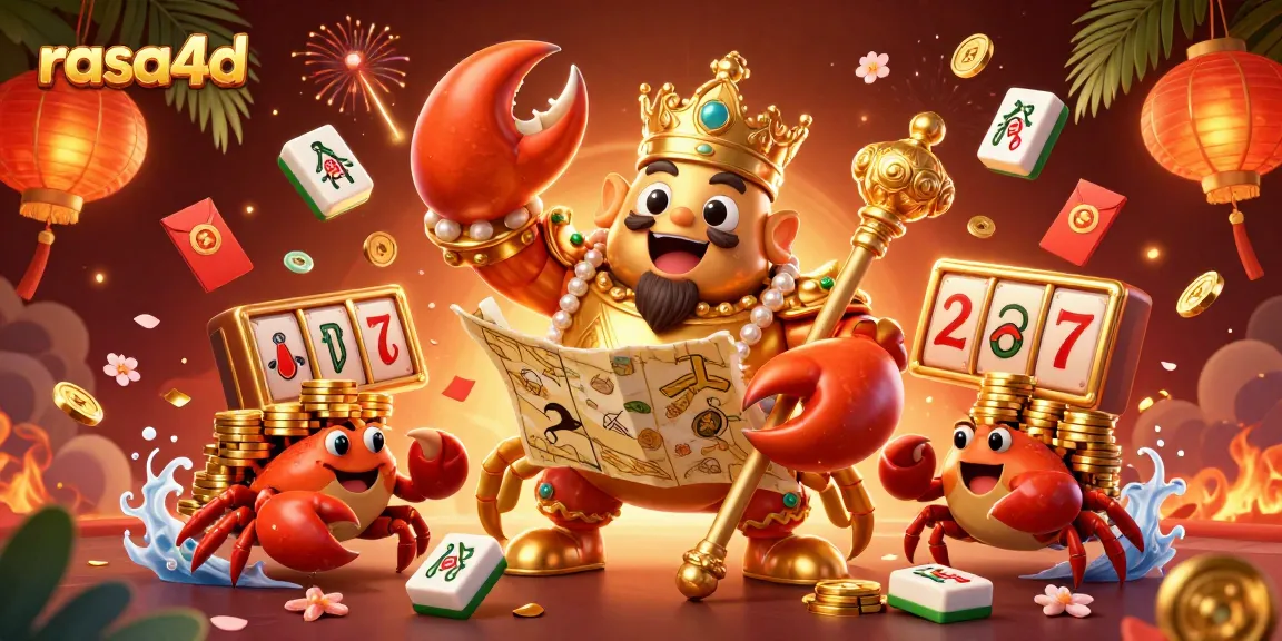 Menangkan jackpot di permainan kasino yang melibatkan rasa4d dengan ilustrasi karang emas dan elemen judi yang kaya.