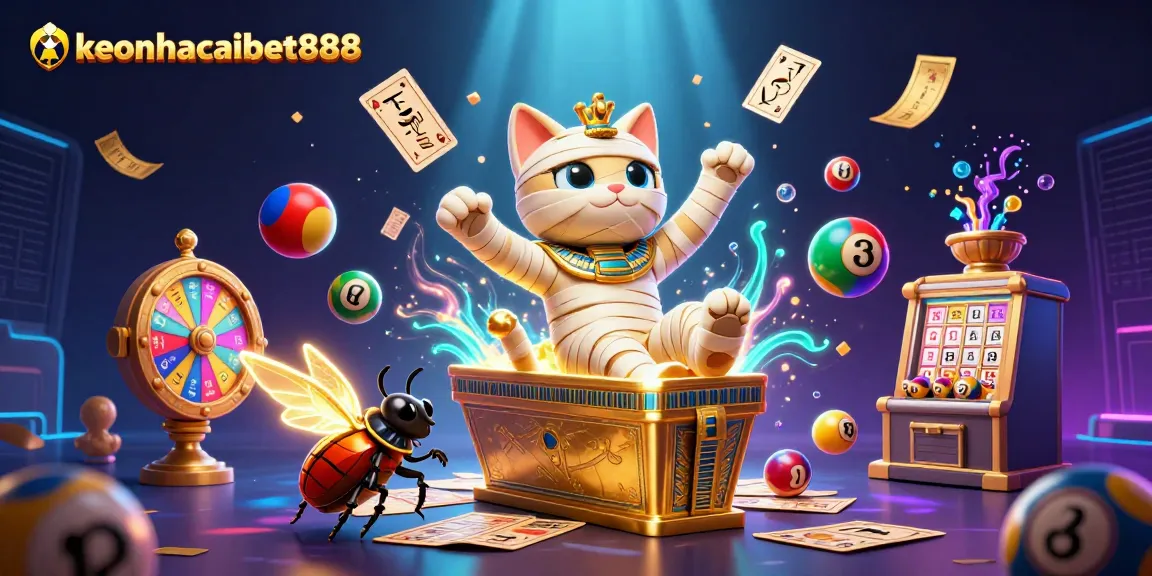 Engage in thrilling action with keonhacaibet888 as vibrant lottery elements animate in a casino adventure.