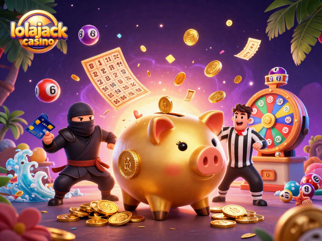 Experience the excitement of lolajack casino with vibrant characters and dynamic gaming elements.