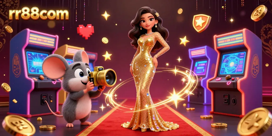 Win big with rr88com in a vibrant 3D illustration showcasing gaming excitement and dynamic casino elements.